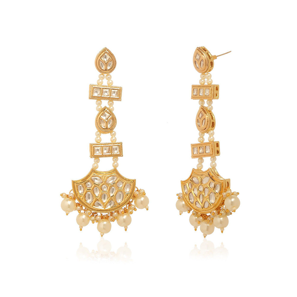 MINAKI Gold Jewellery Drop and Dangler Earrings