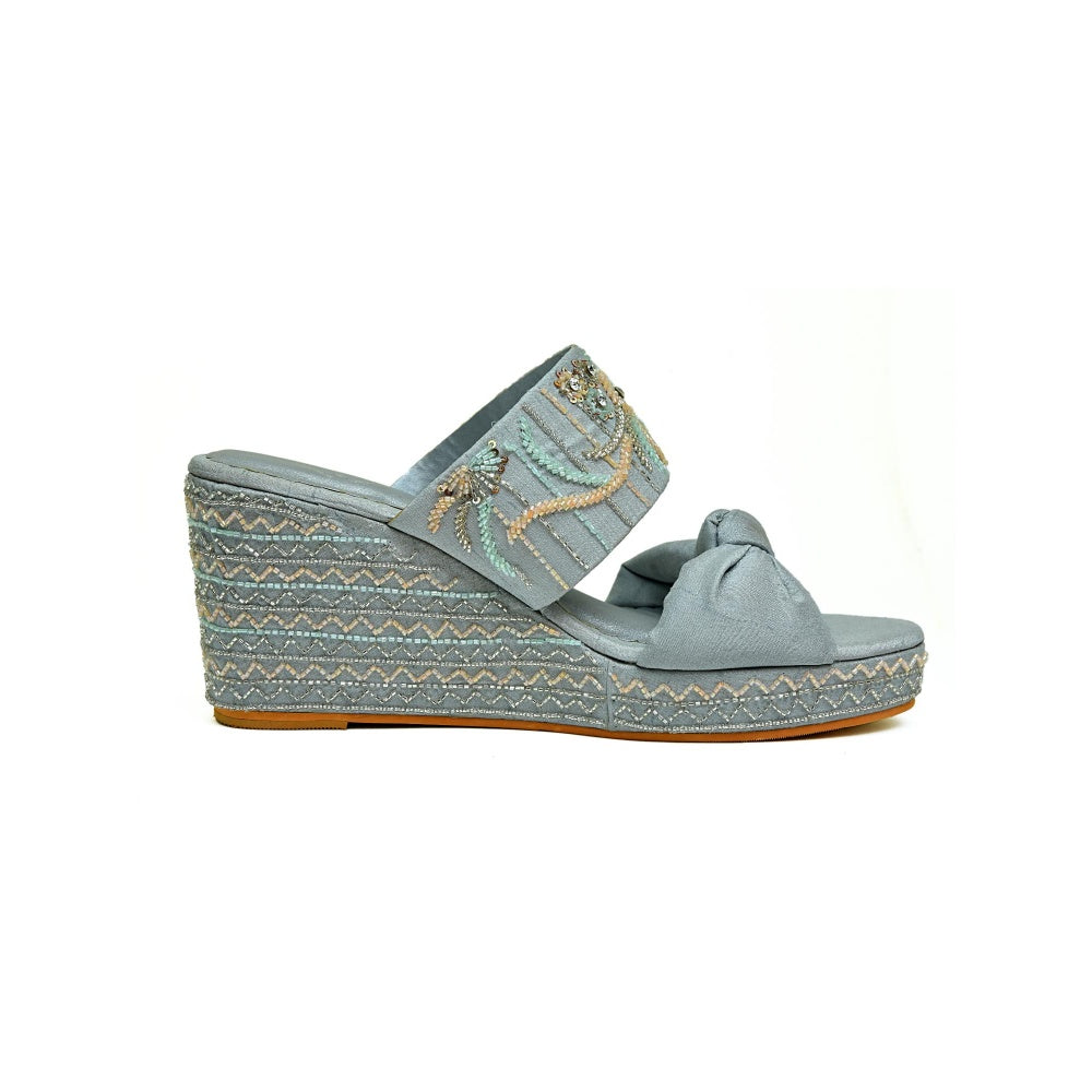 Modanta Green Bow Knot Wedges