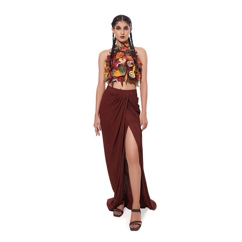 MODO CALDO Red Auburn Earth Corset Top