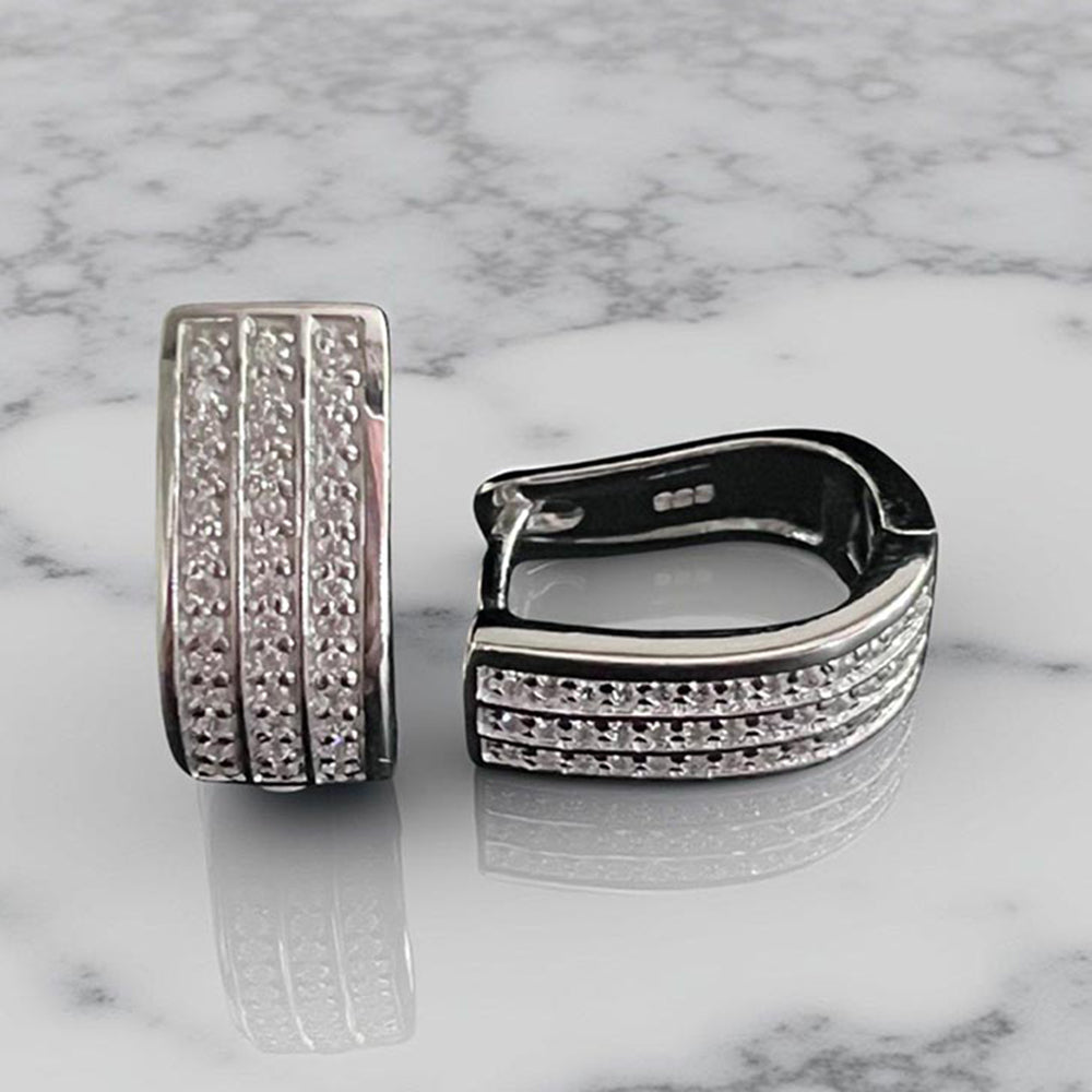 Mon Tresor White 3 Row Diamond Dust Bali