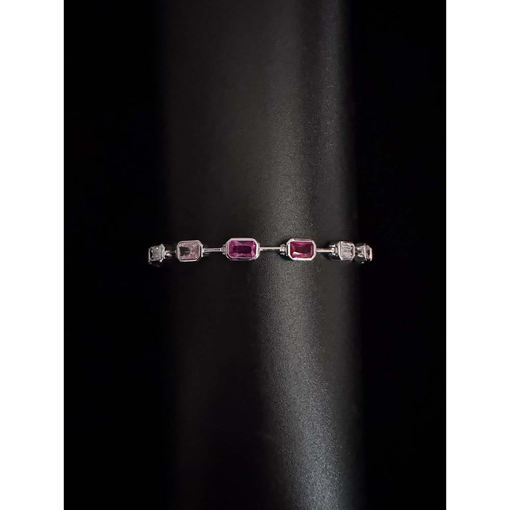 Mon Tresor Ombre Pink Bezel Tennis Bracelet