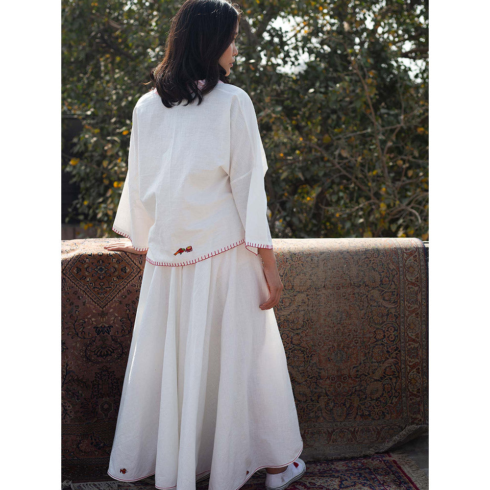 Nikasha Bulbul Embroidered Wrap-Skirt