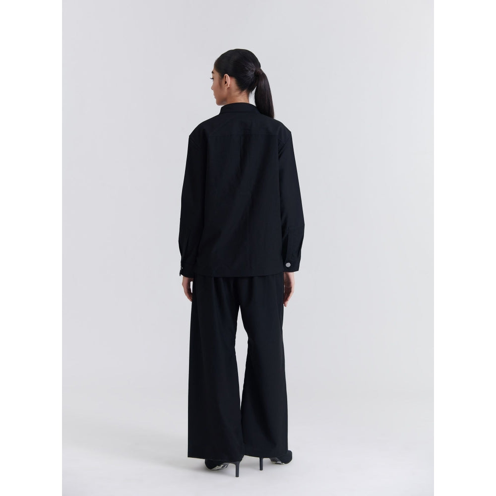 No Grey Area Black Military Jacket