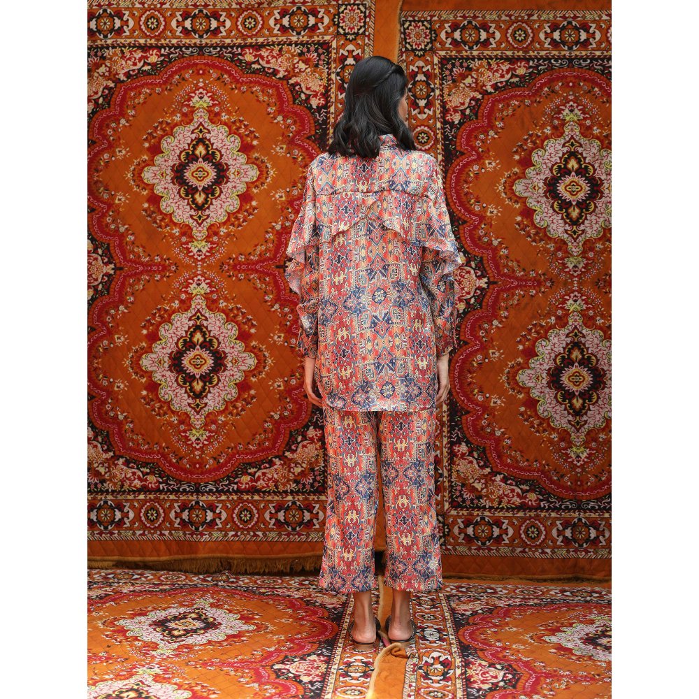 NORN Orange Taza Printed Pants