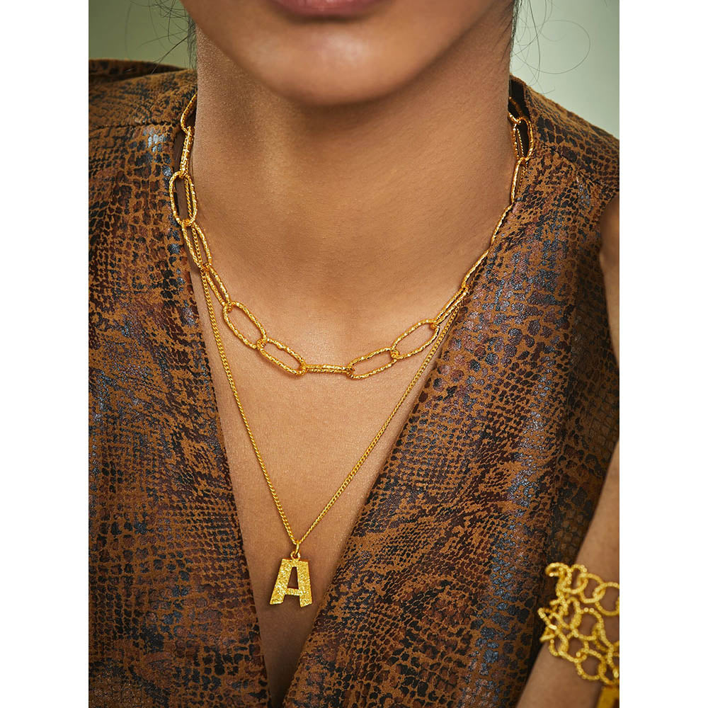 MNSH Minimalistic Initial A Necklace