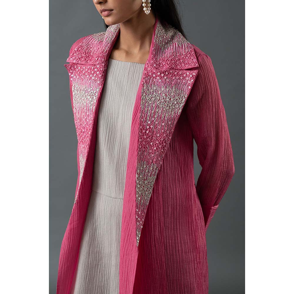 OJA Multi Colour Midi Dress with Jacket (Set of 2)
