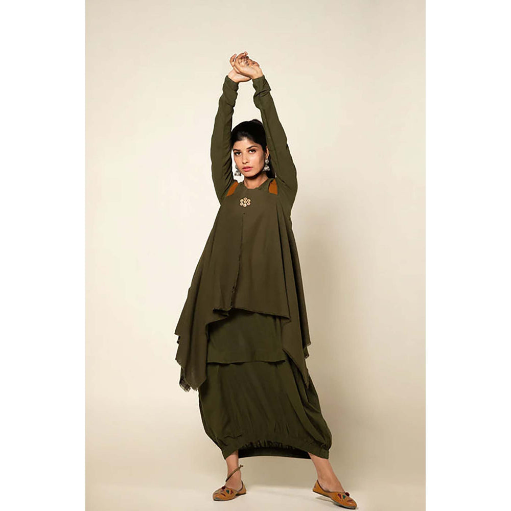 OMAANA Army Green Boho Me Maxi Dress