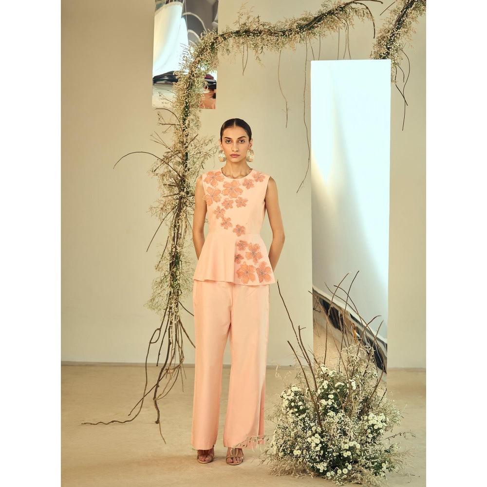 ORIGANI Peach Blossom Floral Co-Ord (Set of 2)