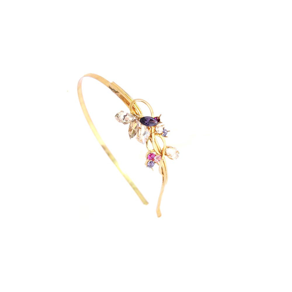 ORNAMAAS Inflorescence Flower Vine Blue Hair Band
