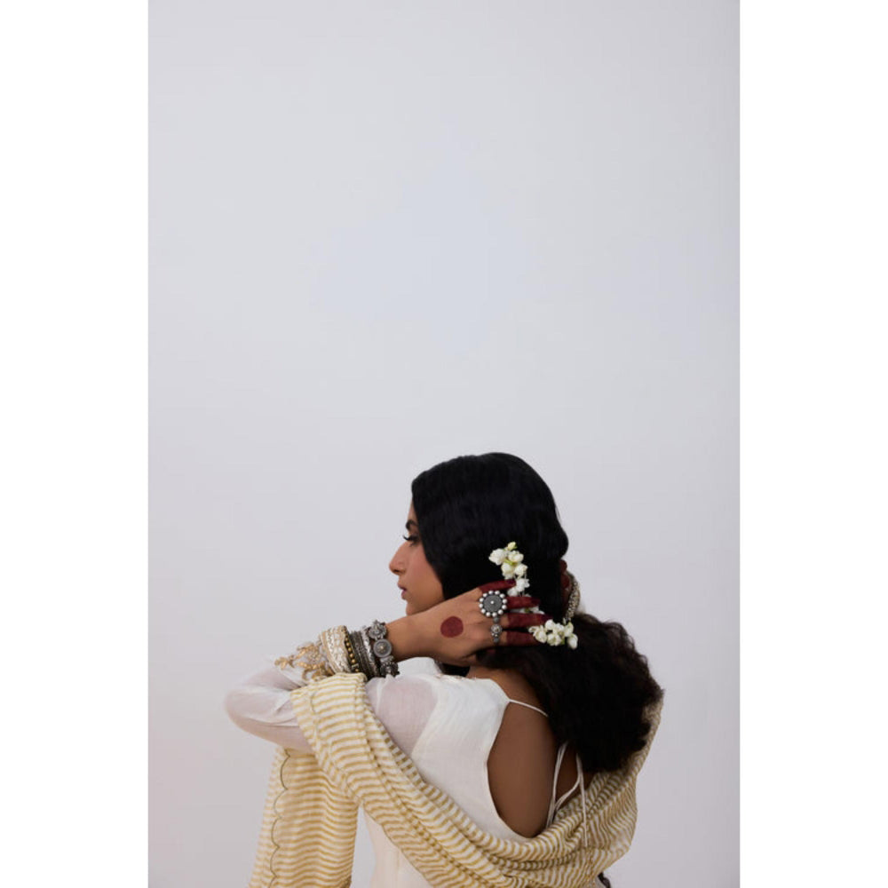 PANTS AND PAJAMAS Udbhav Embroidered Anarkali Dress