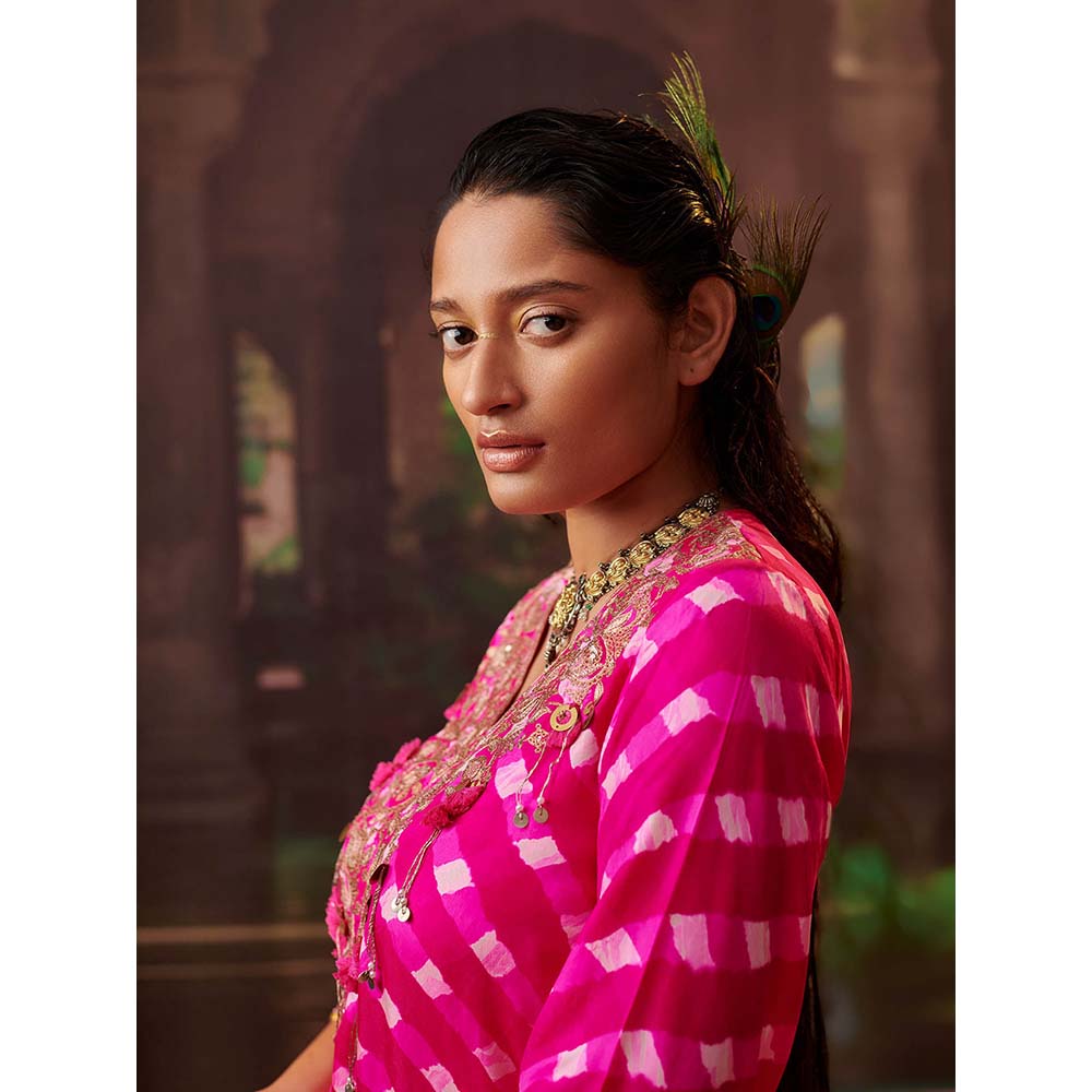 PINK CITY BY SARIKA Rimjhim Mothra Co-Ord (Set of 2)