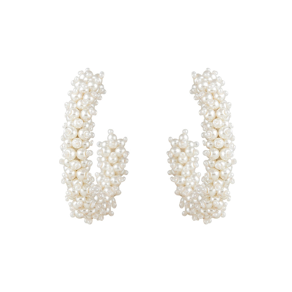 Raya Jewels Pearl Hoop Earrings