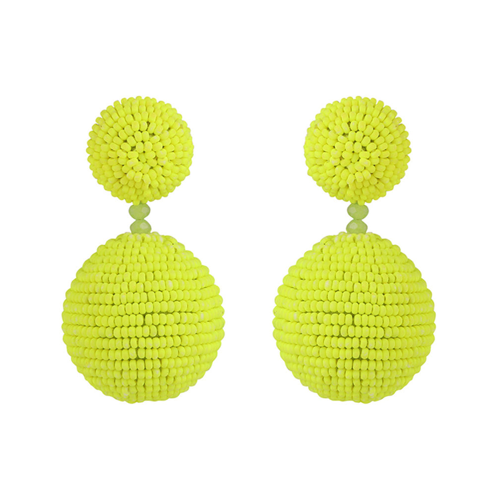 Raya Jewels Yellow Decor Bauble Earrings