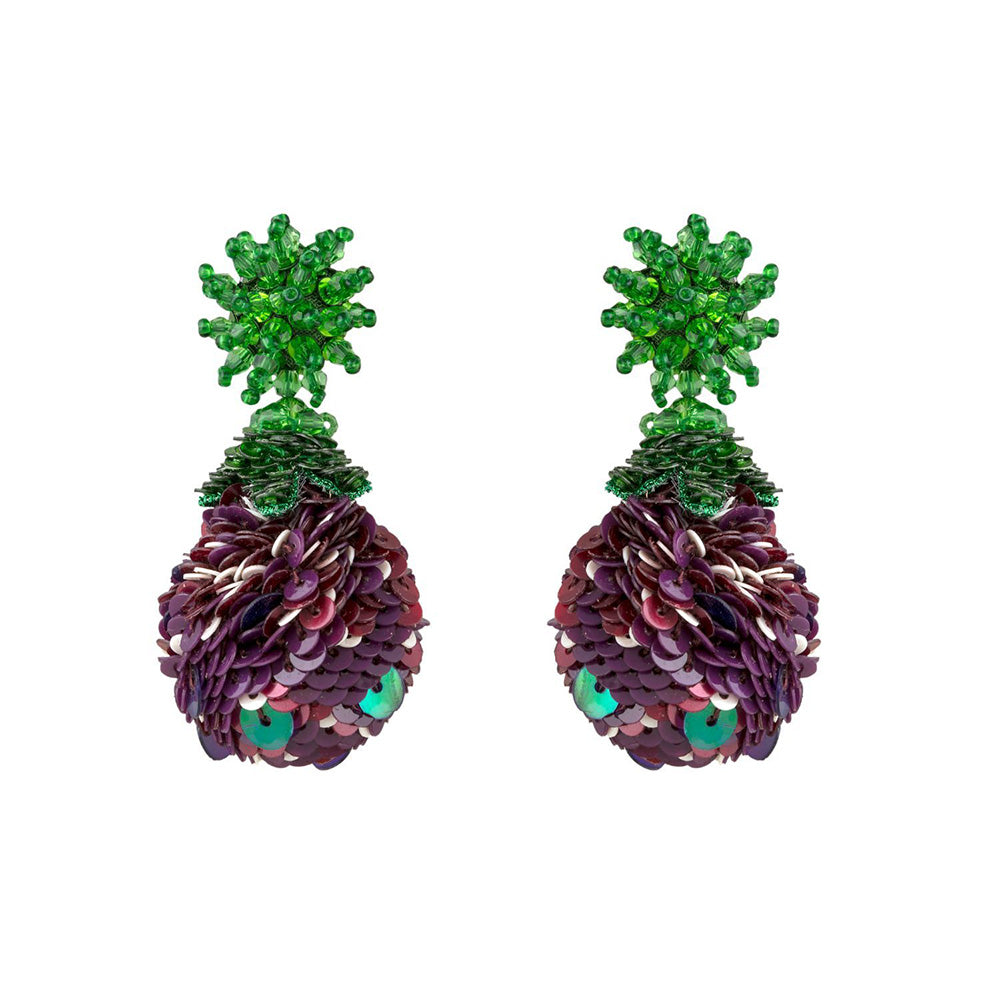 Raya Jewels Handcrafted Aubergine Earrings