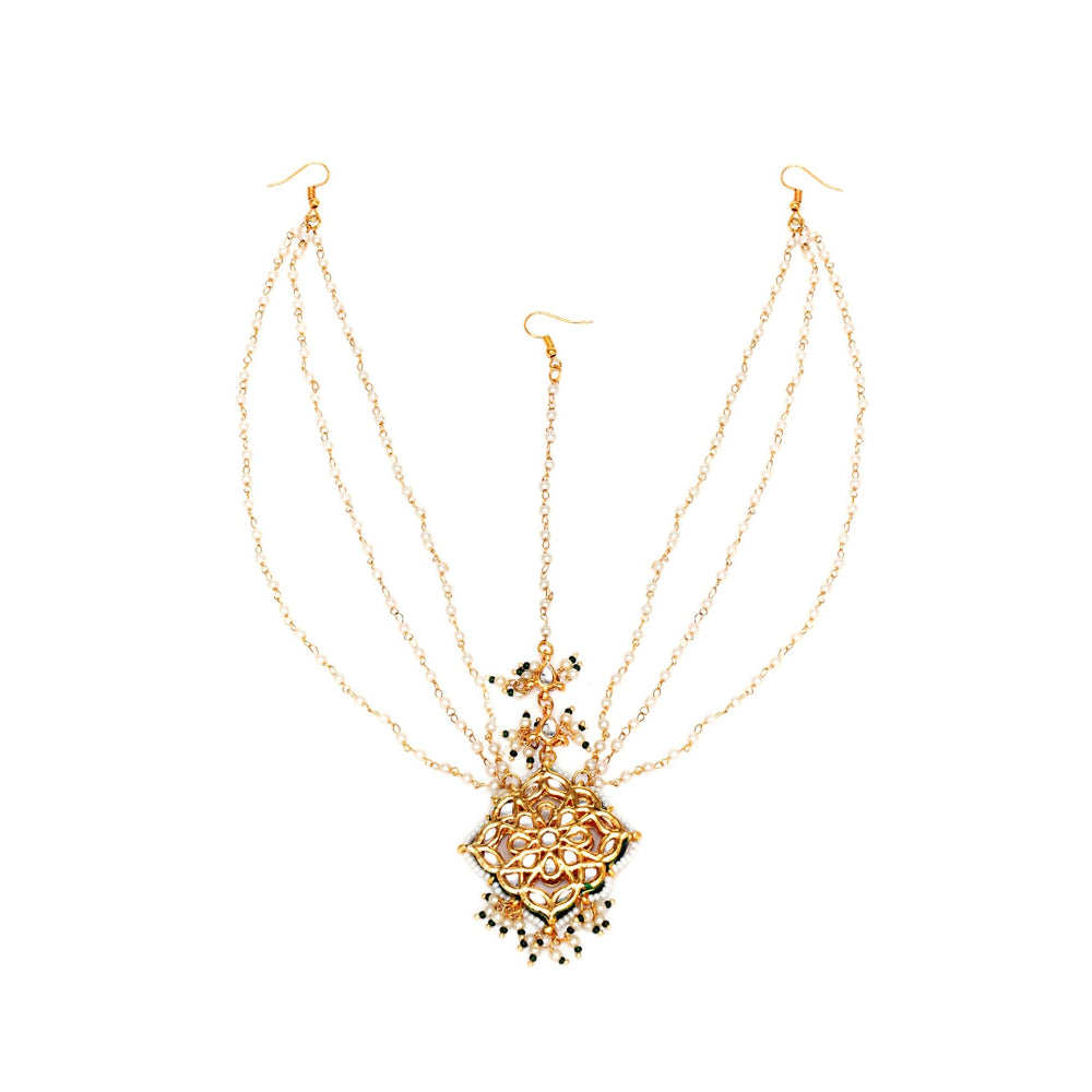 Ruby Raang Studio Layered Pearl Matha Patti