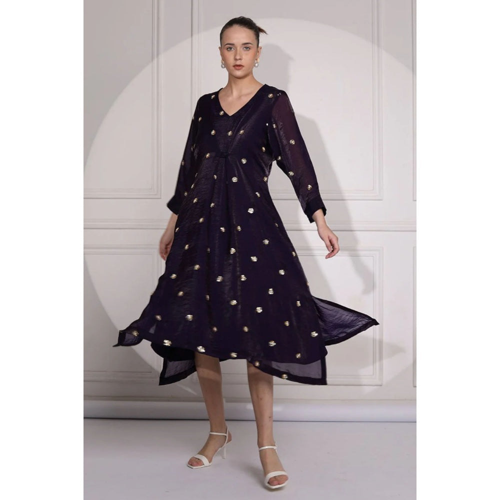 Ruhm Pure Khadi Midi Dress with Noodle Straps