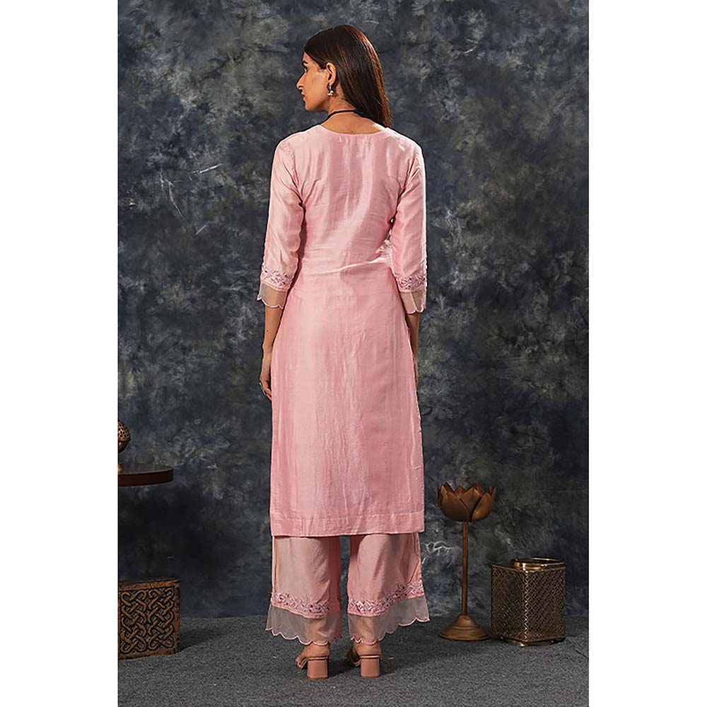 Saatvikei Raasika - Black Kurta with Palazzo and Dupatta (Set of 3)