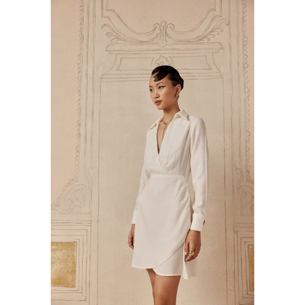 Sage By Mala Women White Satin Midi Dress