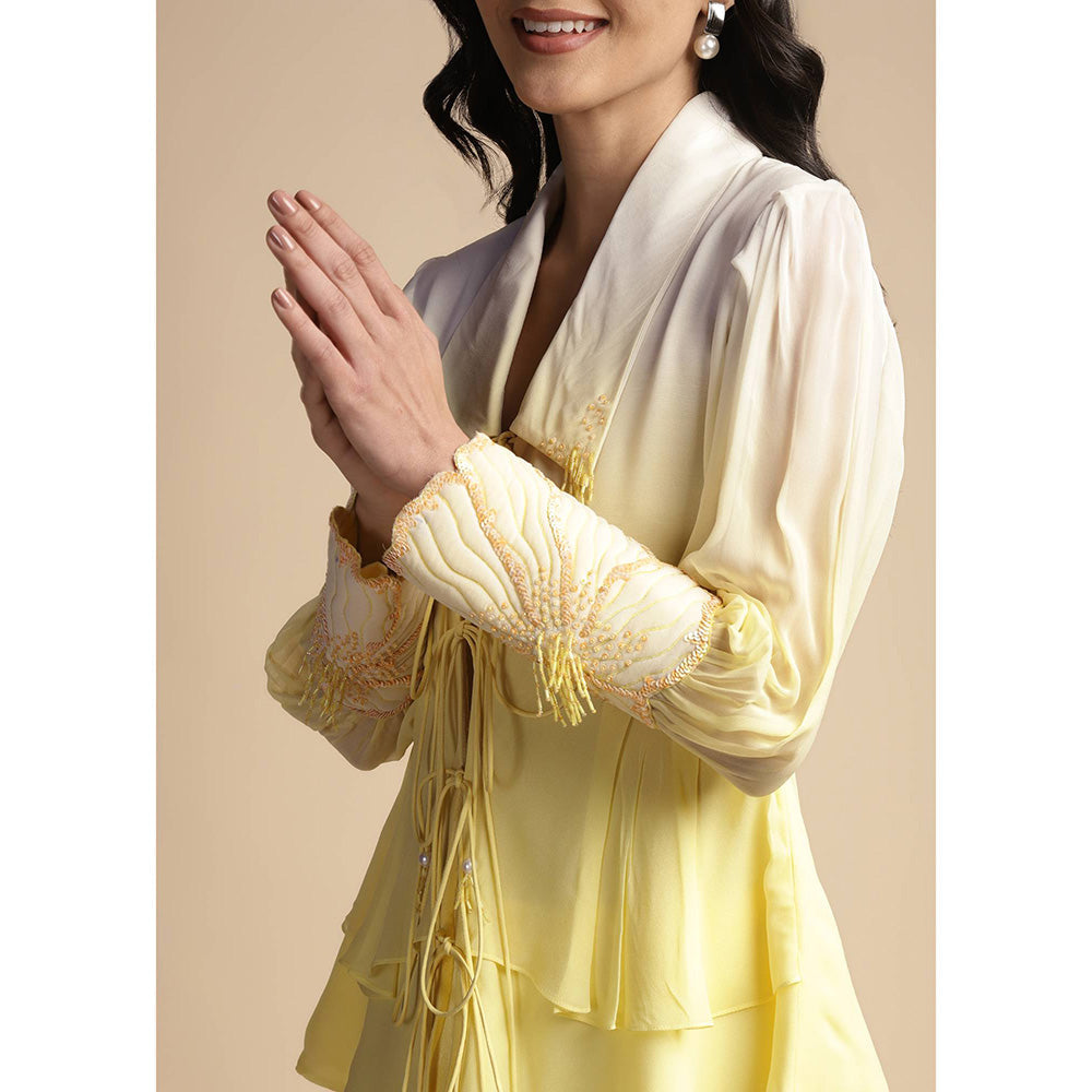 SAKSHI KHETTERPAL Sunshine Ombre Tie Up Co-Ord (Set of 2)