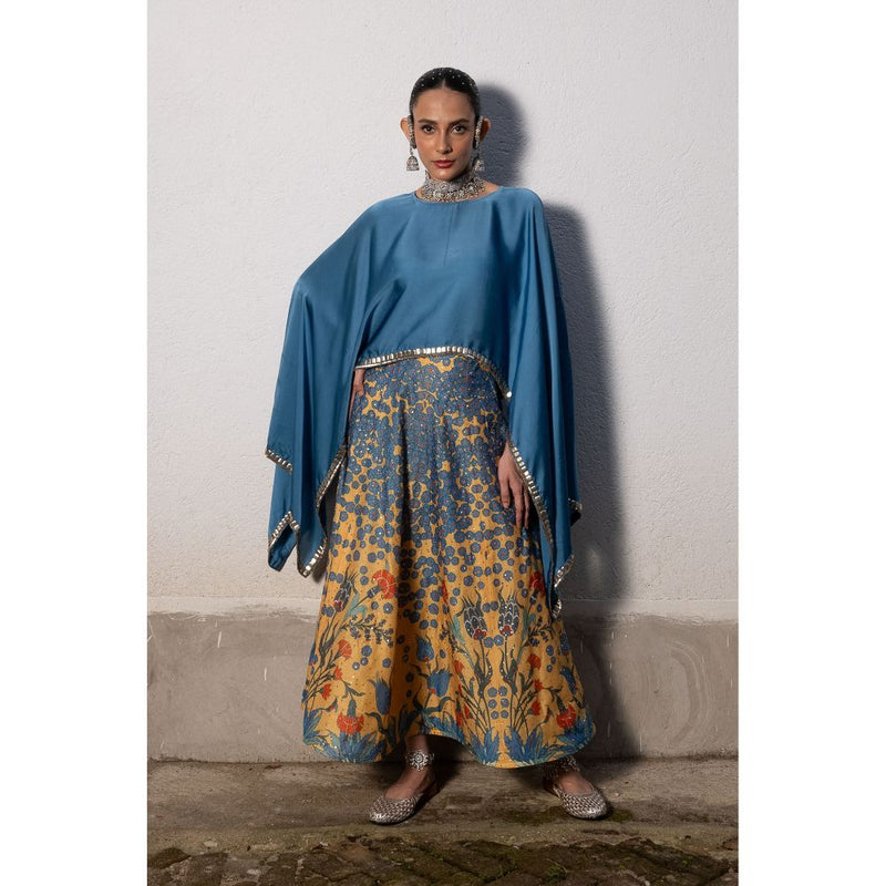 Saksham & Neharicka Blue Lehenga with Top (Set of 2)