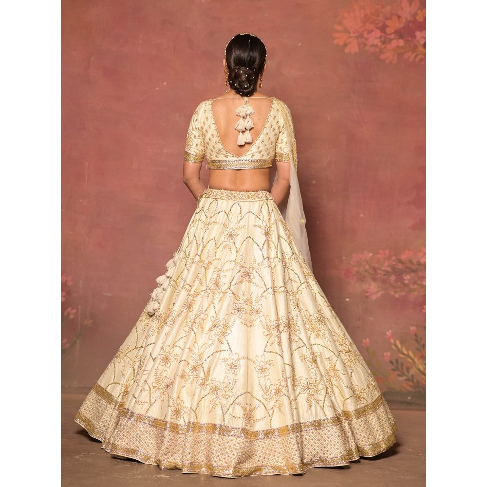 Sanjana Thakur Ivory Bridal Lehenga with Blouse and Dupatta (Set of 3)