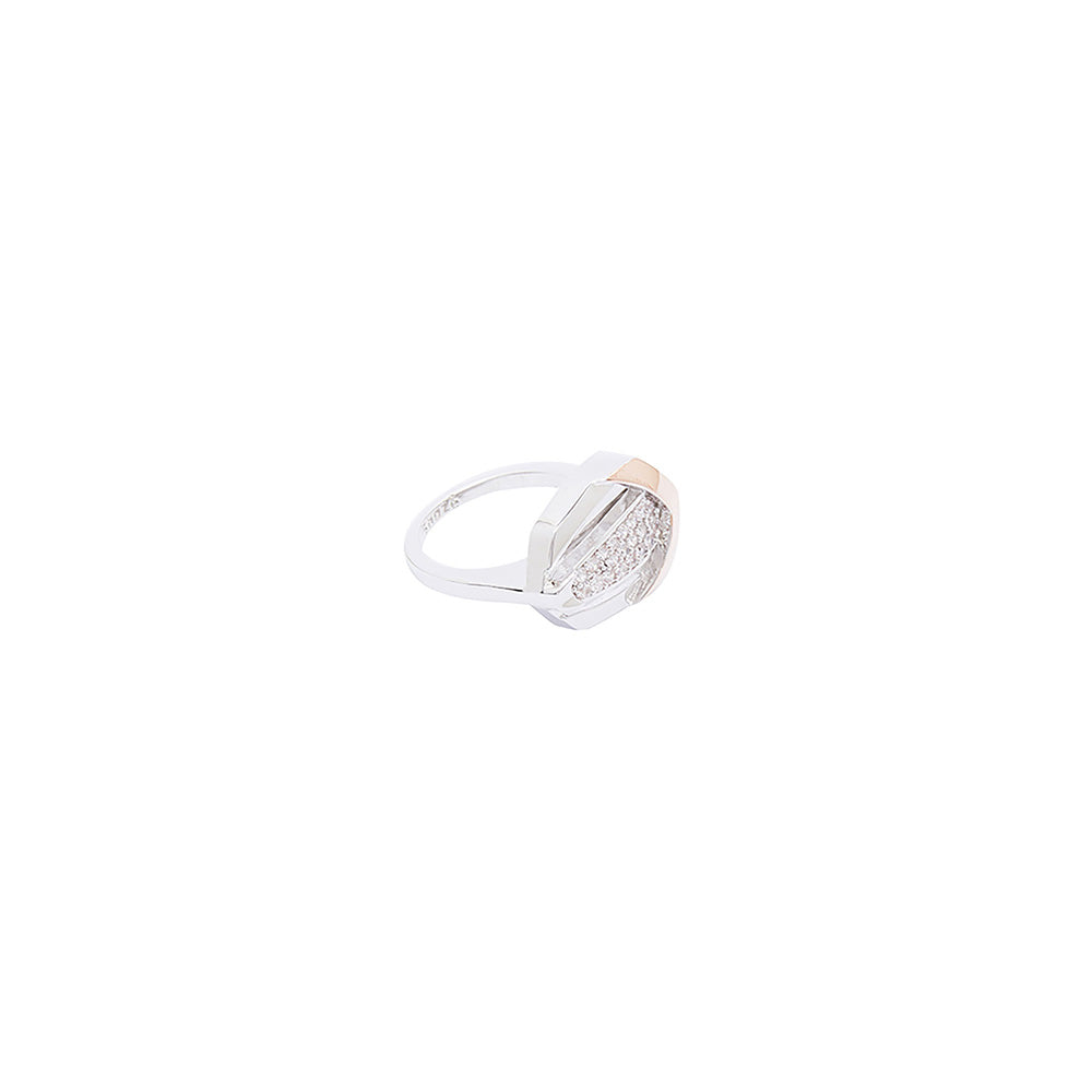Shaze Mondain Cocktail Ring Made of Brass Cubic Zirconina Stones Ring Size 6
