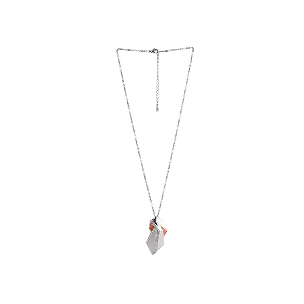 Shaze Artificial Stone Silver Plated Cognizant Pendant