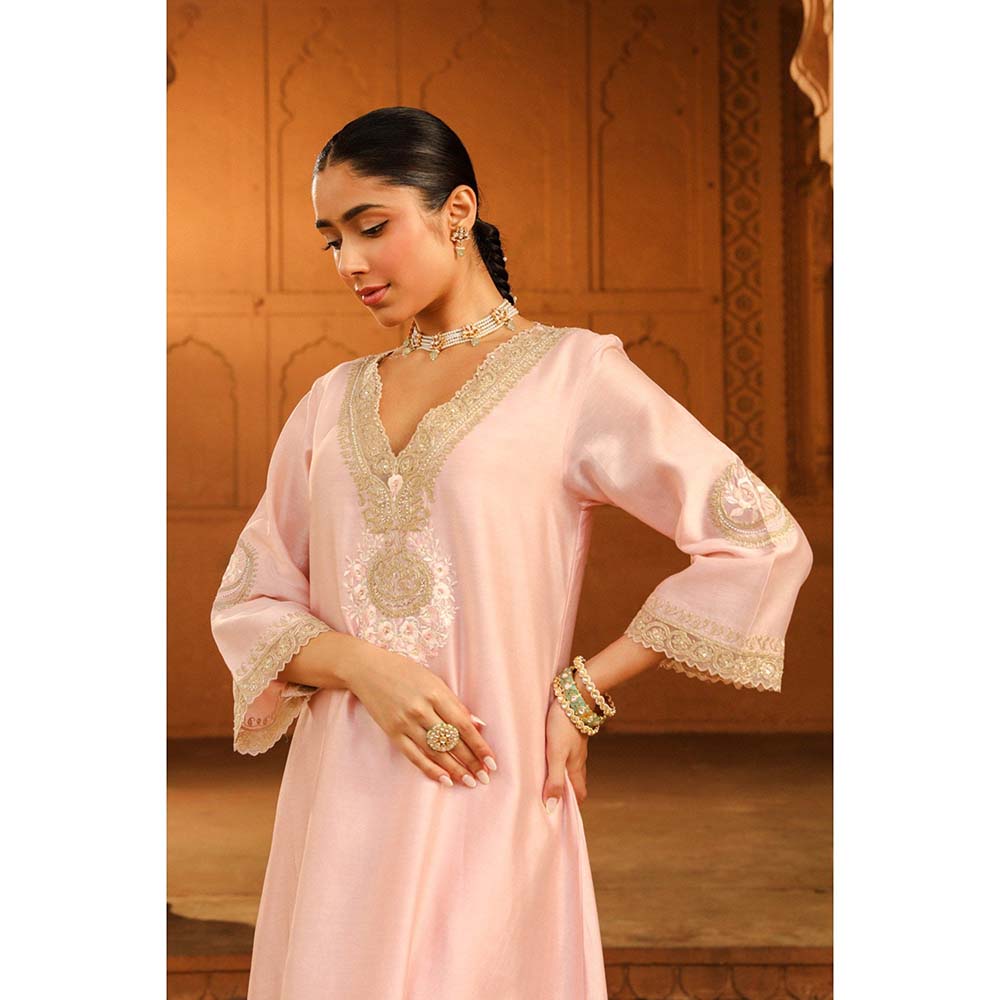 Sheetal Batra Pink Kurta With Pant (Set of 2)
