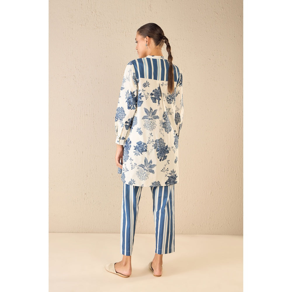 Shivani Bhargava Blue Floral Co-Ord (Set of 2)