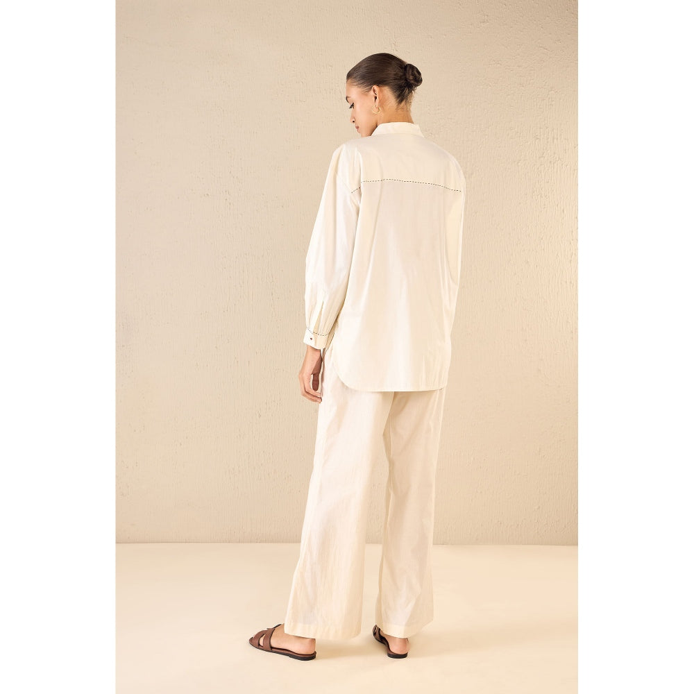 Shivani Bhargava Rose Dream Ivory Oversize Co-Ord (Set of 2)
