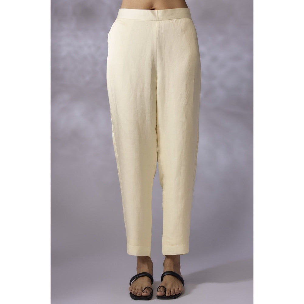 Shreeka Ivory Embroidered Kurta with Pant and Dupatta (Set of 3)