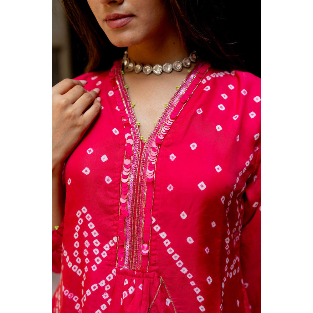 Silai Studio Falak Kurta With Pant & Dupatta for Women (Set of 3)