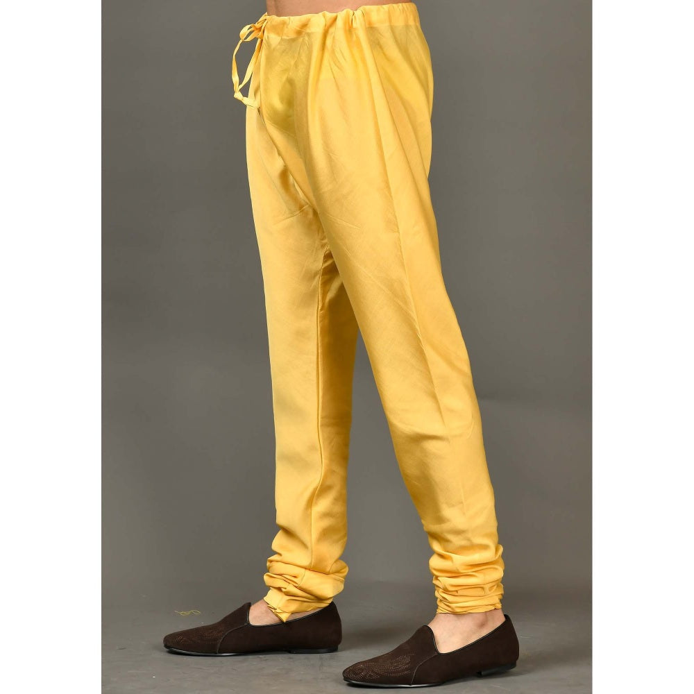 Simaaya Yellow Premium Quality Silk Pyjama for Men