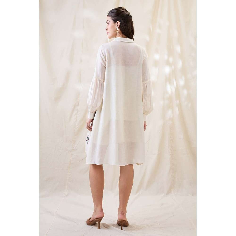 Soup by Sougat Paul Gulzaar Appliqued A-Line Dress with Slip (Set of 2)