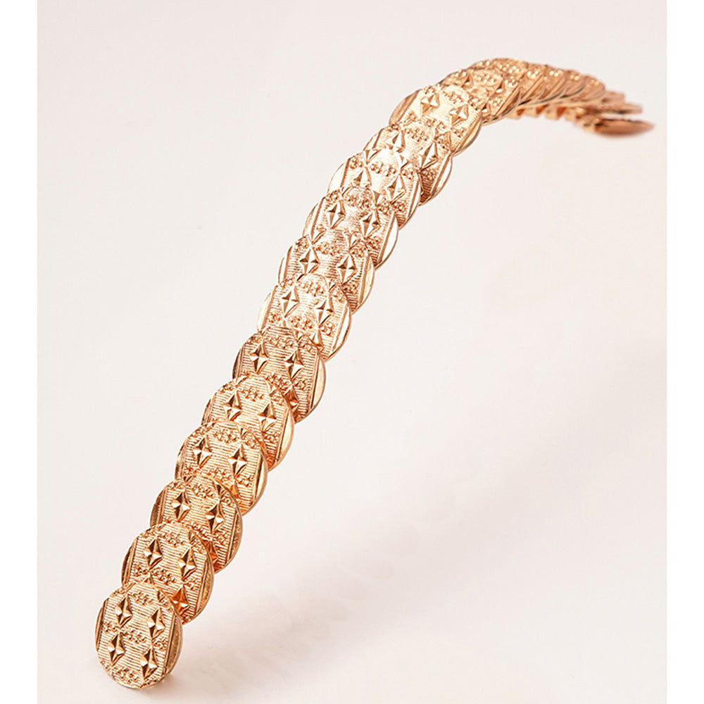Suhani Pittie Gold Plated Engraved Coins Mohawk