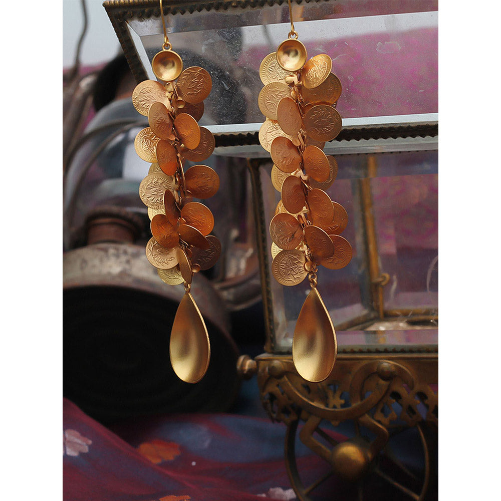 Suhani Pittie Gold Kasu Coin Drop Earrings