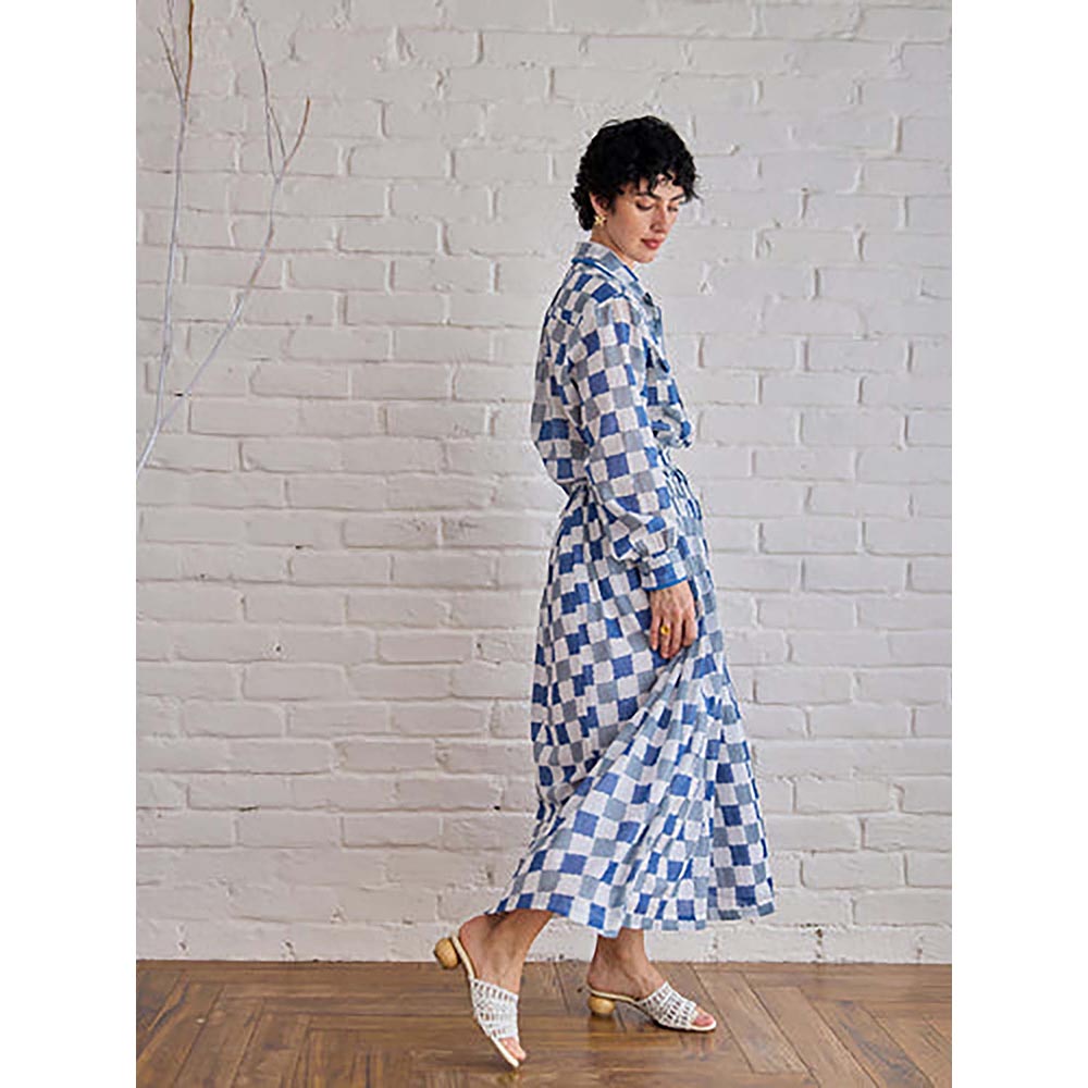 Taro India Blue Pixel Shirt
