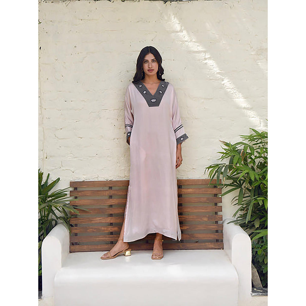 Taro India Rose and Slate Kaftan Dress
