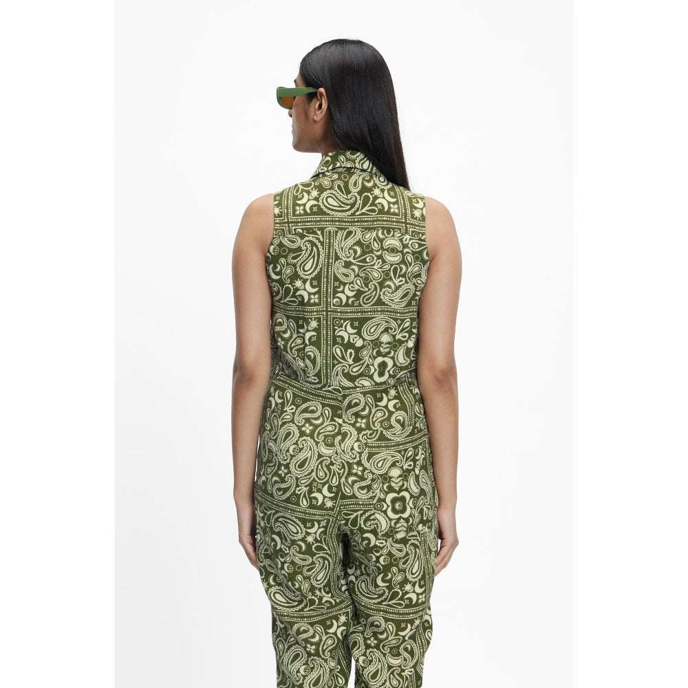 TERRA LUNA Women's Elara 100% Linen Jumpsuit
