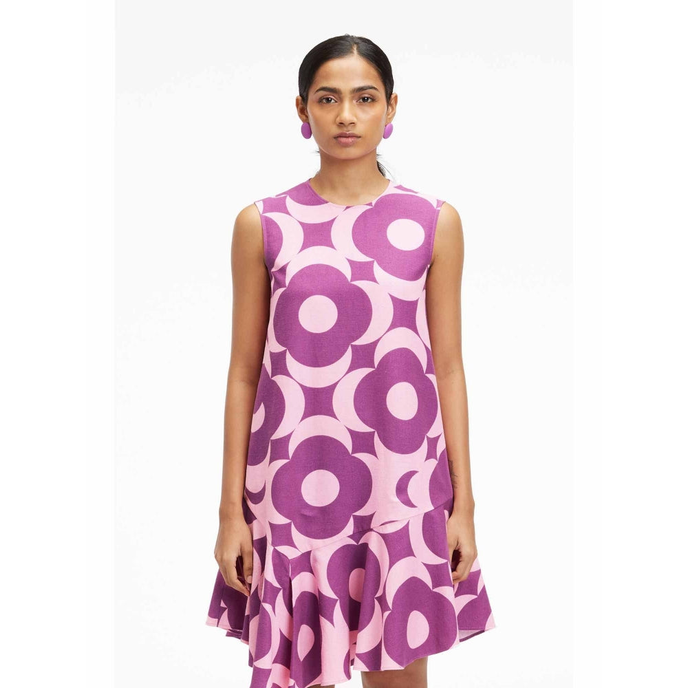 TERRA LUNA Liv Pink Printed Dress