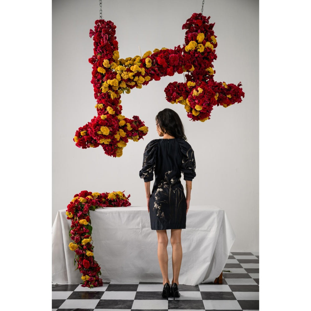 The Dramebaaz Company Queen Of Midnight Lbd Printed Dress