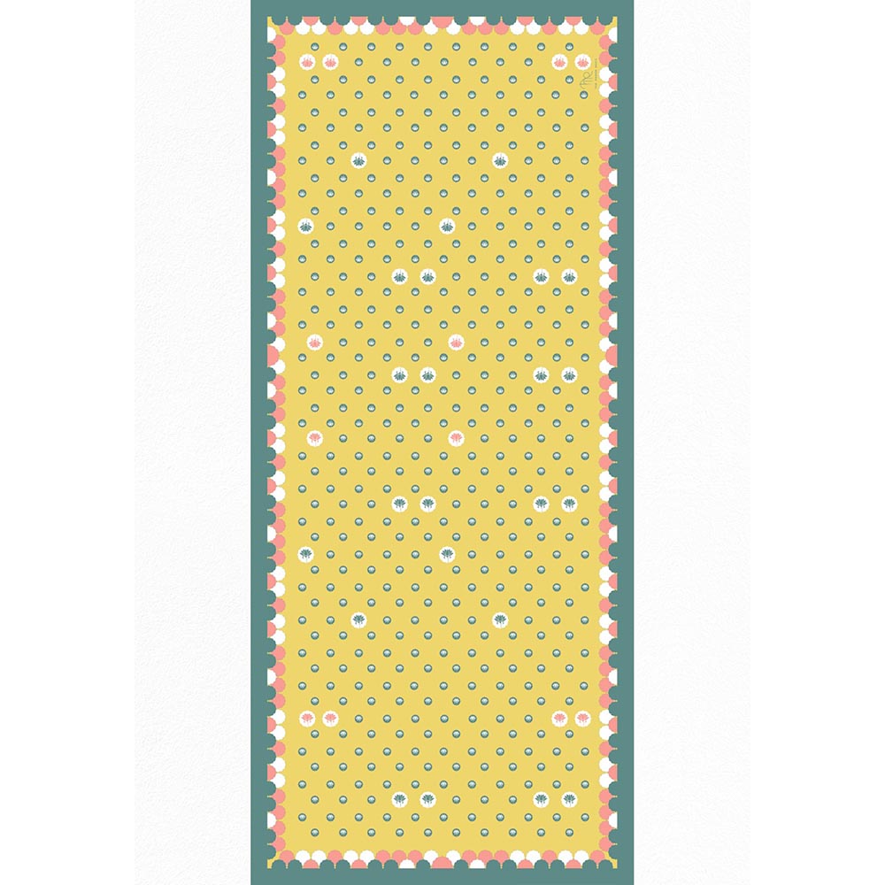 Thee Modern Roots Yellow Lotus Dreams Silk Dupatta