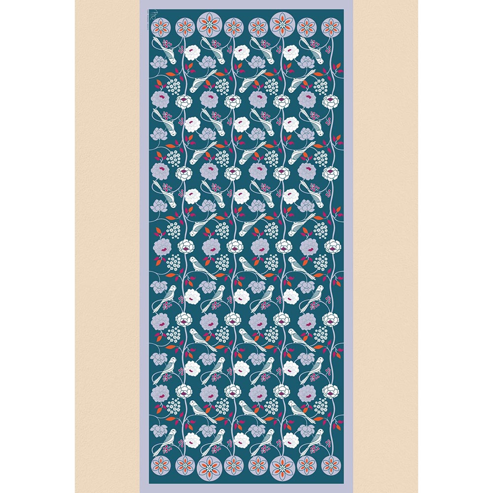 Thee Modern Roots Teal Parrot Paradise Silk Dupatta