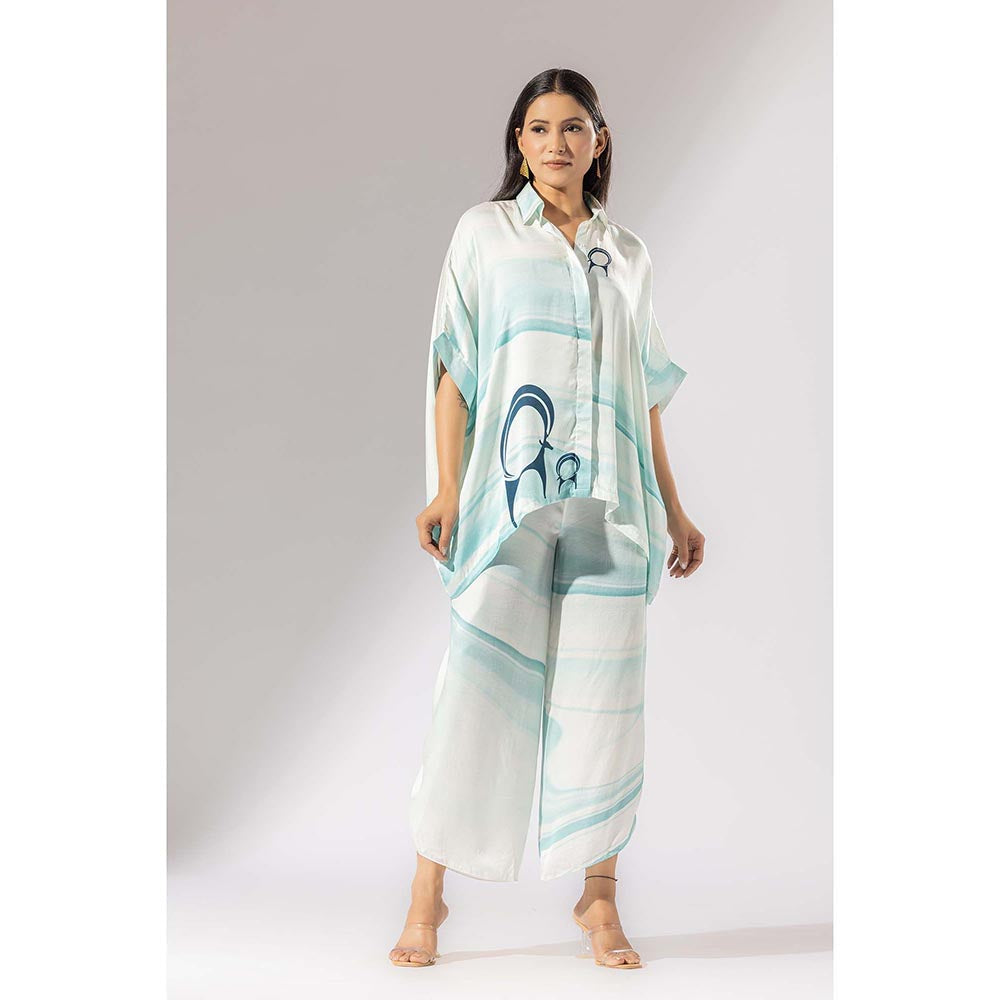 Thee Modern Roots Sika Satin Silk Boxy Shirt