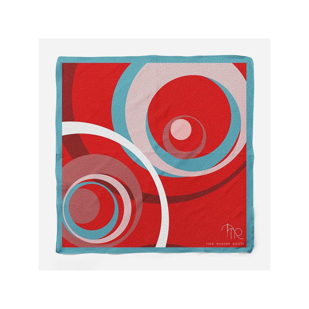 Thee Modern Roots Circular Serenity Silk Pocket Square