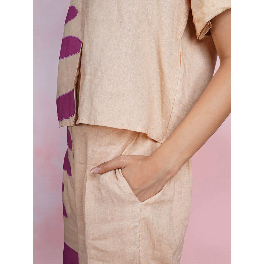The House of Hemp Dune Wave Beige Co-Ord (Set of 2)