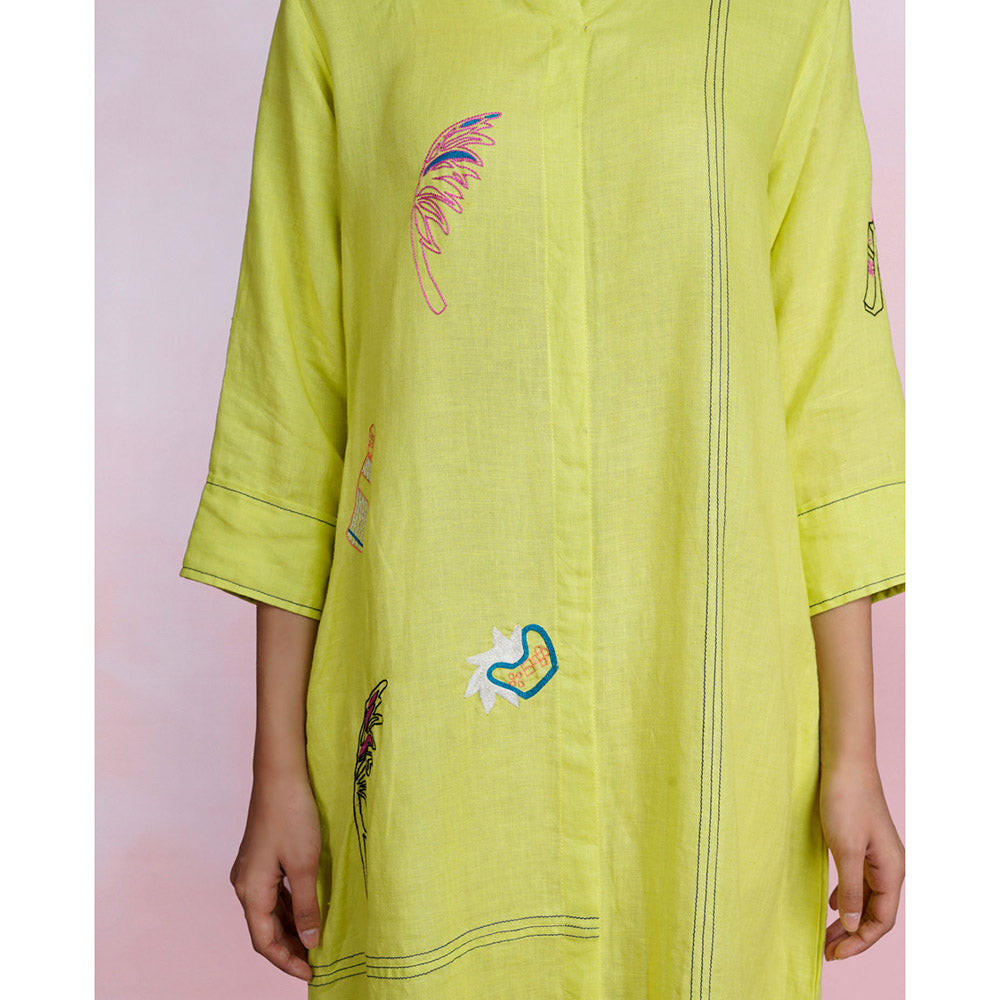 The House of Hemp Zen Sage Shirt Dress