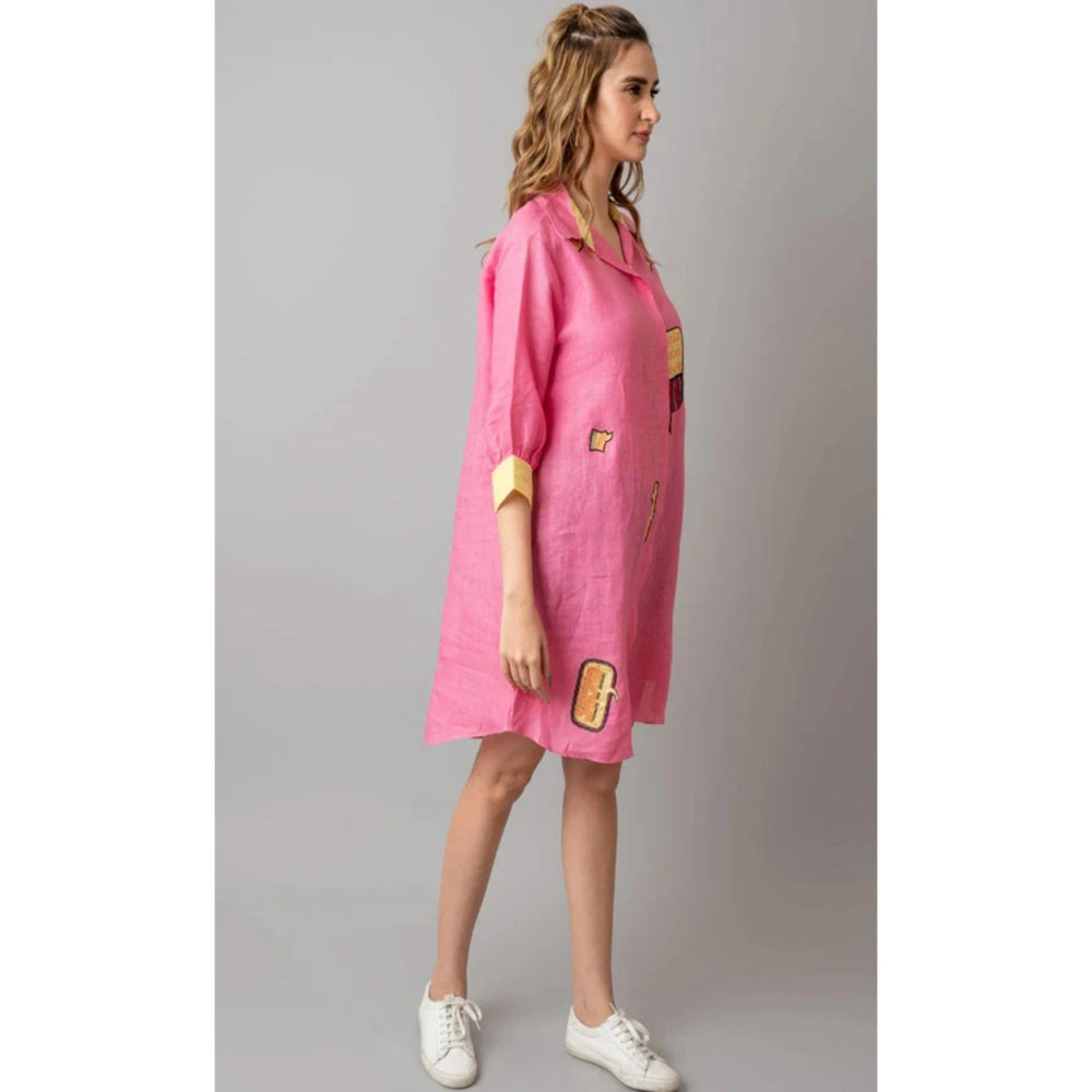 The House of Hemp Pink Overthinking Dress