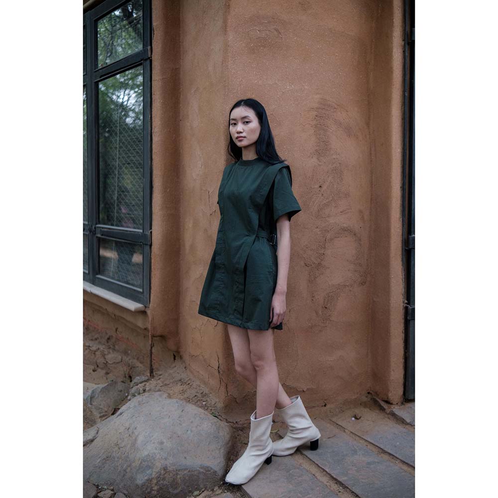 The Terra tribe Olive Rory Rib Dress