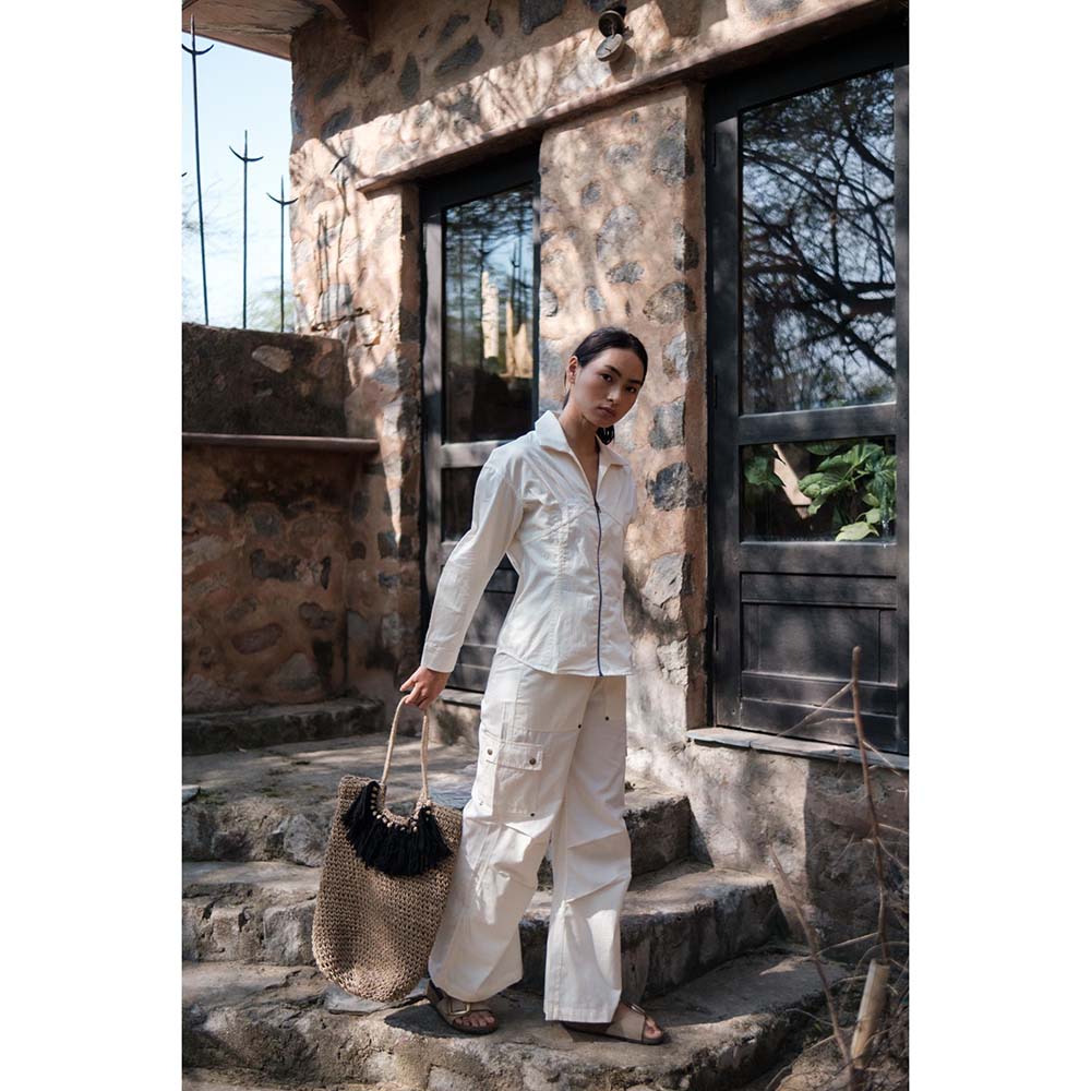 The Terra tribe Ecru Saigon Parachute Pant